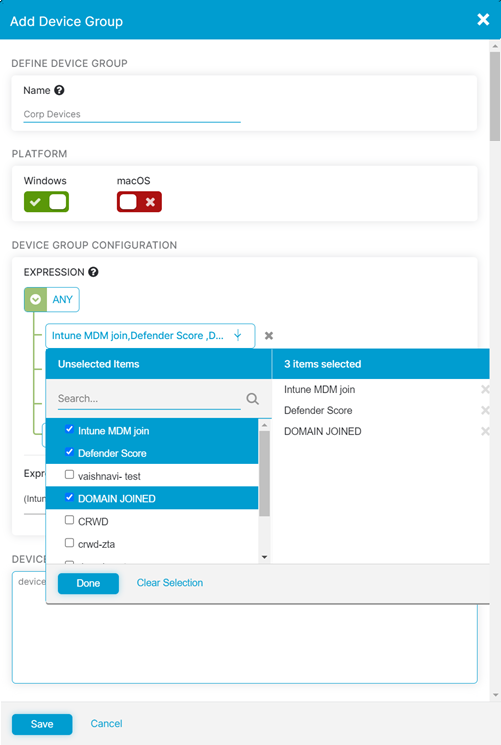 Creating Device Groups Zscaler