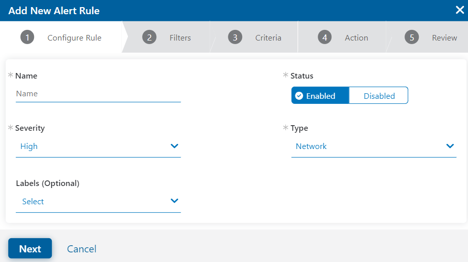 Configuring an Alert Rule Zscaler