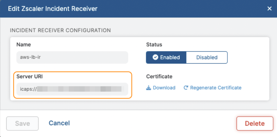 Configuring the Zscaler Incident Receiver for Amazon Web Services EC2