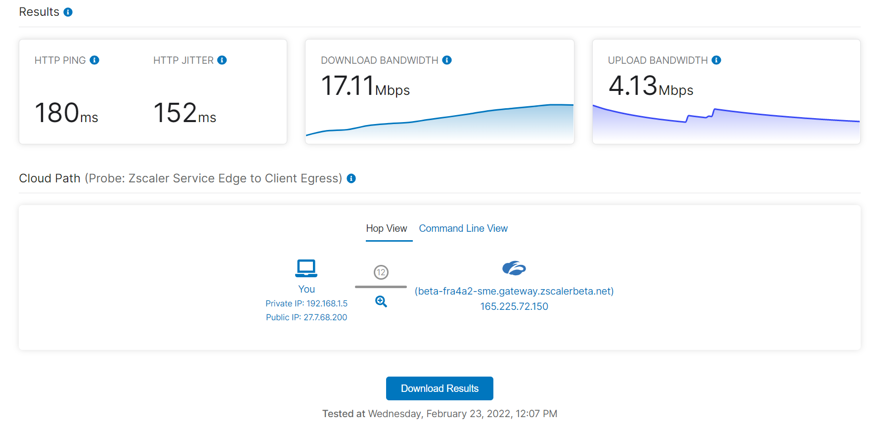 Using the Zscaler Cloud Performance Test Tool Zscaler