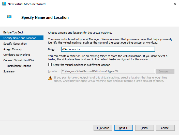 App Connector Deployment Guide for Microsoft HyperV Zscaler